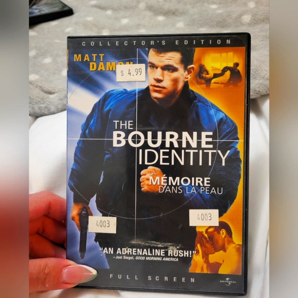 The Bourne Identity dvd